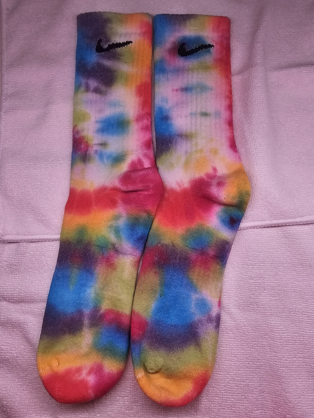 🌈Nike Socks Custom Tye Dye "Fragmented Rainbow"🌈